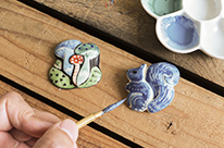 上絵付でかわいい秋マイブローチを作ろう♪